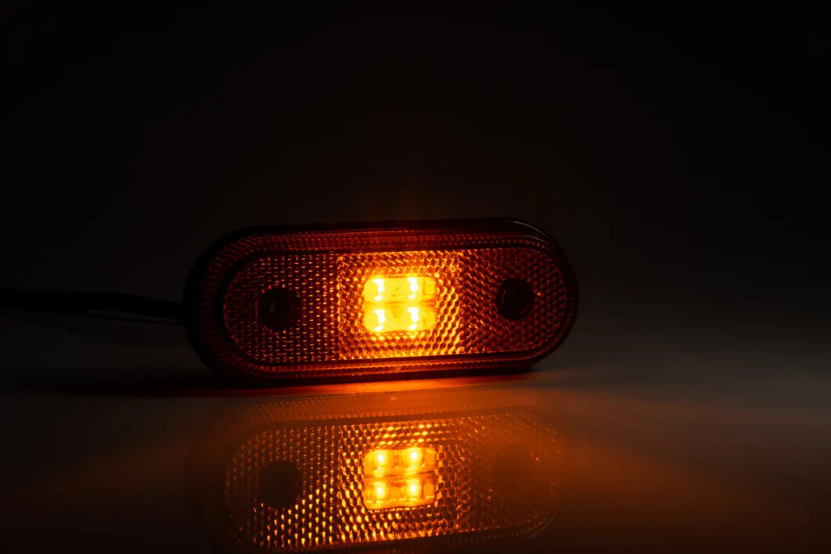 LAMPA OBRYSOWA ŻÓŁTA 12-30V Z WIĄZKĄ I ODBŁYŚNIKIEM FT-020 Z LED