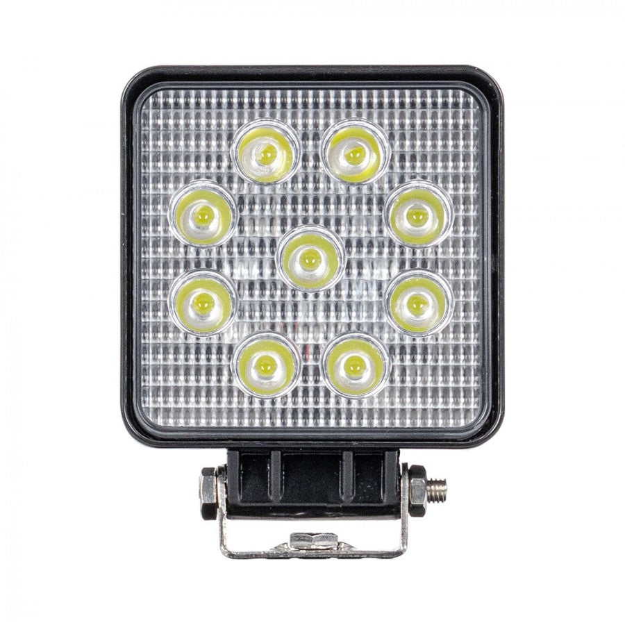 Lampa robocza LED 9×3W kwadratowa L0077 – 12/24V, 27W, 1774 lm, IP67