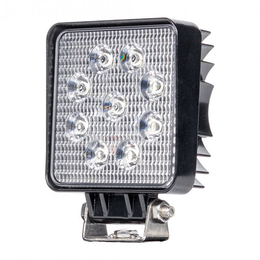 Lampa robocza LED 9×3W kwadratowa L0077 – 12/24V, 27W, 1774 lm, IP67