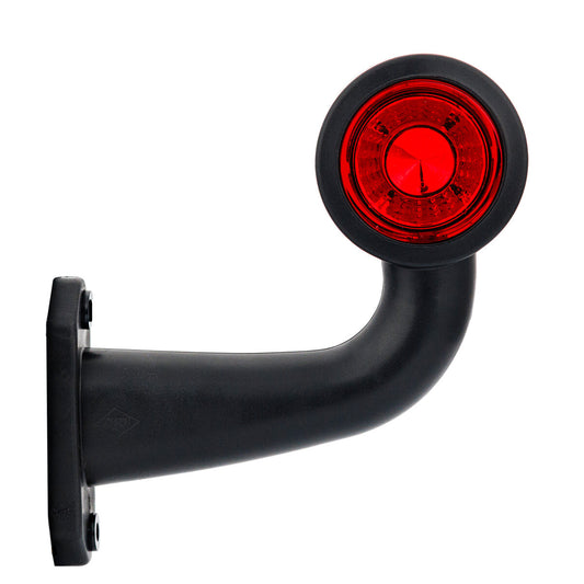LAMPA OBRYSOWA HORPOL BIAŁO CZERWONA 12/24V LEWA KRÓTKA ŁAMANA
