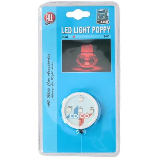 Podświetlenie czerwone pod zapach Poppy 24 V / 12 mm