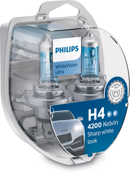 Żarówki Philips WhiteVision Ultra H4 60/55 W 12 V — komplet