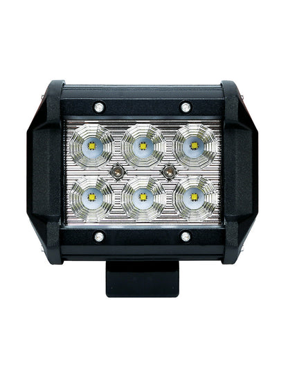 Lampa robocza LED 6×3W 12/24V 18W 1200lm 6000K – oświetlenie robocze do maszyn i pojazdów