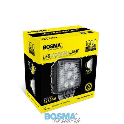 Lampa robocza BOSMA 9×LED 12/24 V 27 W | 1600 lm — ELE 6100